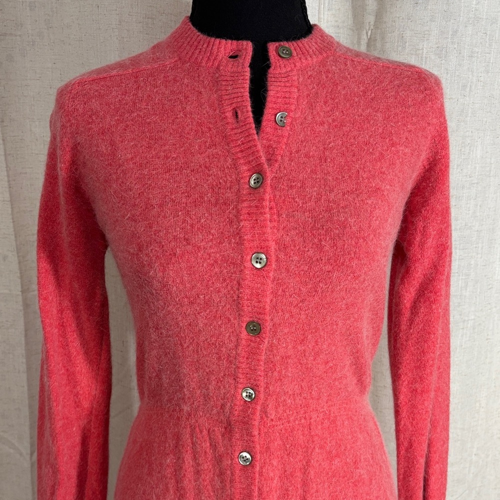 Vintage 70s/80s Ciao Ltd Pink Button Down Sweater Dress